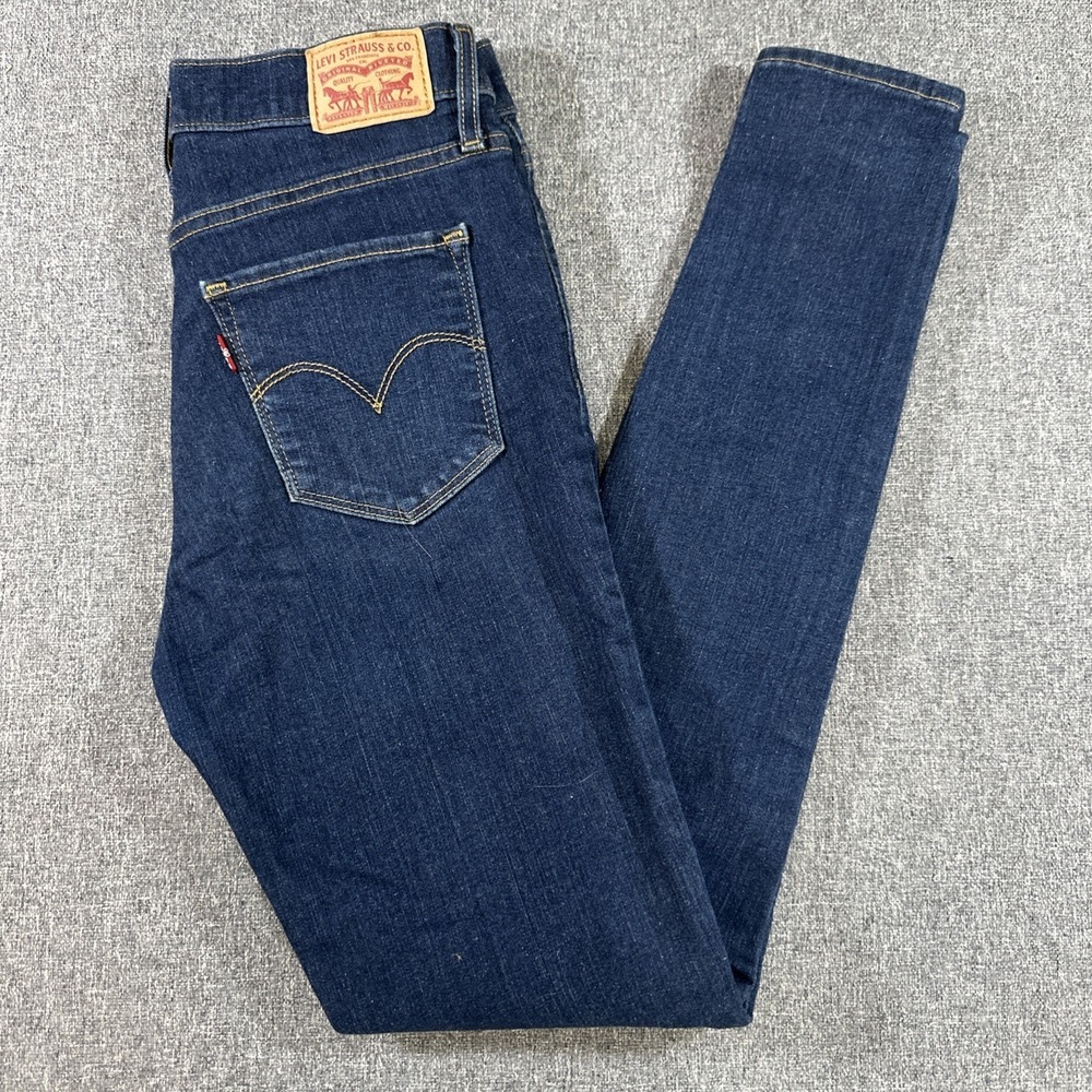 Levis 720 High Rise Super Skinny Womens Jeans Dark Wash Size 28 Stretch‎